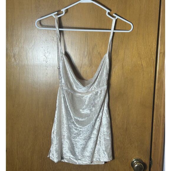 Free People All Night Velvet Tunic Champagne Cami Women's Size X-Small NWT - Picture 1 of 6